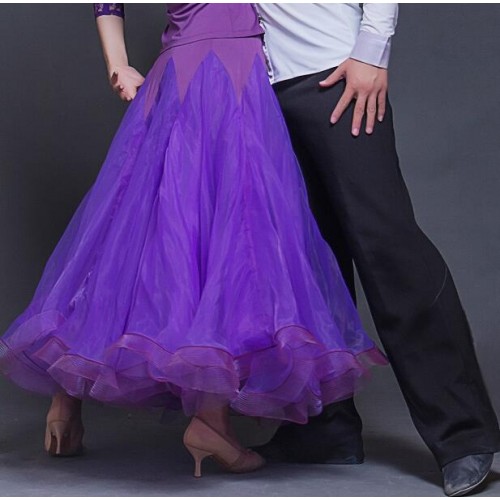 Red white black purple fuchsia flamenco skirt salsa Ballroom Dance skirt for women spain dancing skirt falda flamenca